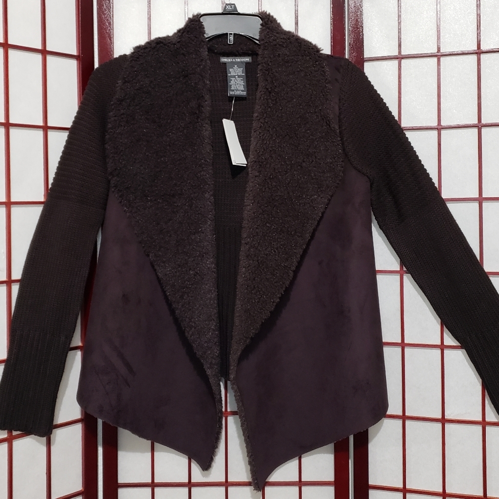 Brand NEW Cardigan Faux Fur Size M